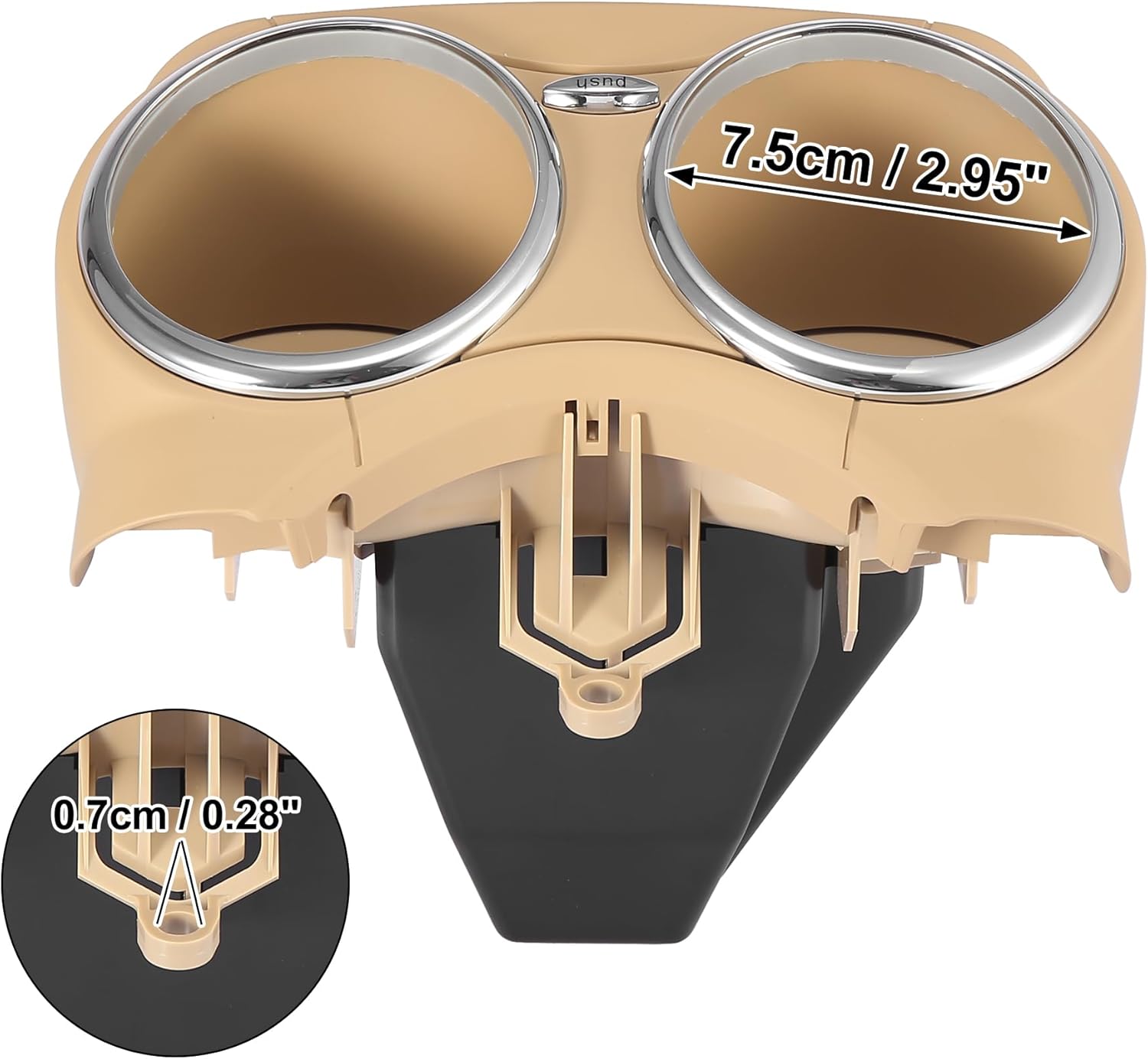 X AUTOHAUX Car Cup Holder Bracket for Mercedes-Benz CLS550 CLS63 AMG 2007-2011 for Mercedes-Benz CLS500 CLS55 AMG 2006 Beige 21968004148K67