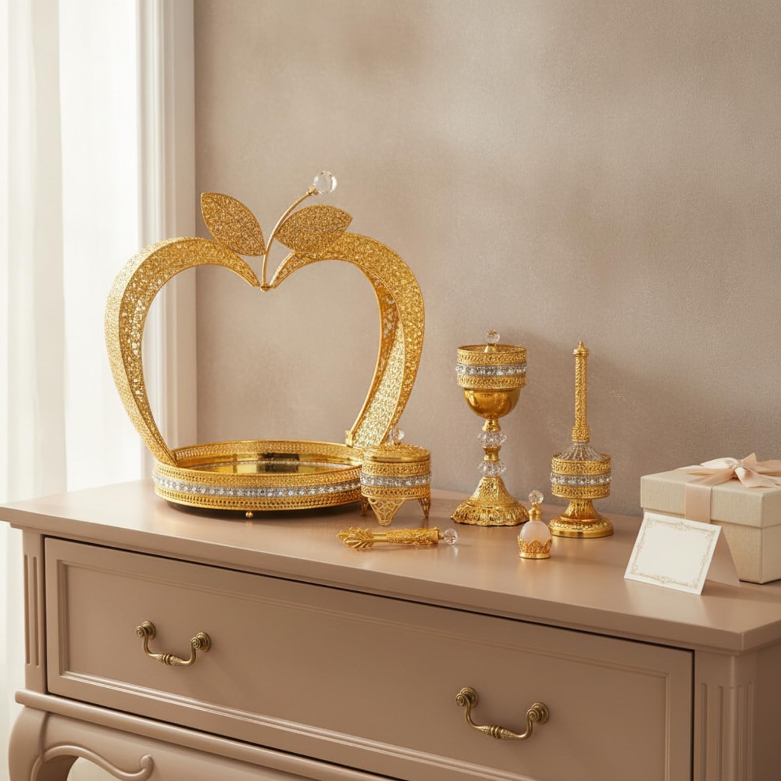 Quemador Incienso con Soporte Corazón Elegante Incienso con Captador Cenizas corativo coración para Altar