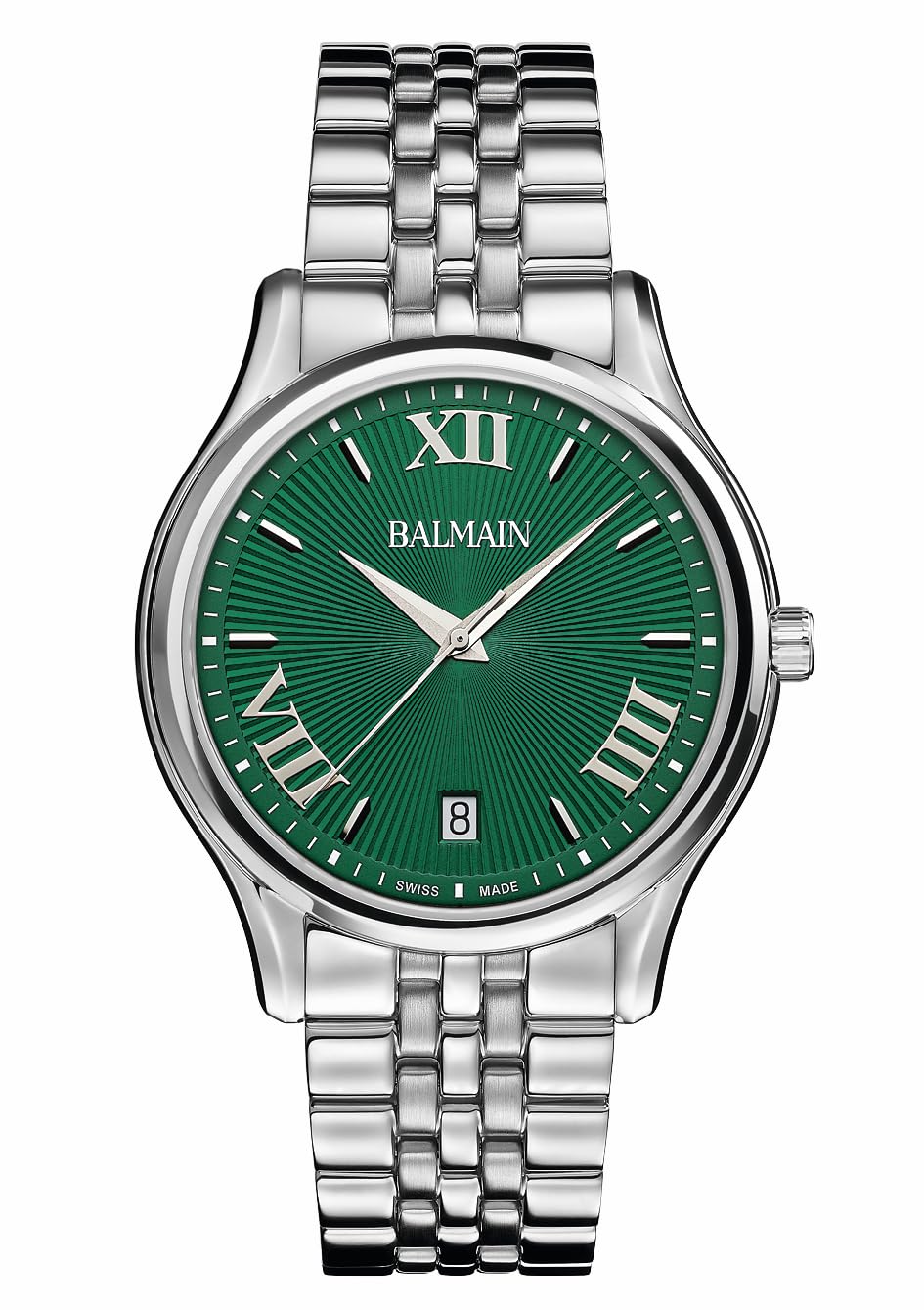 Balmain、Gent、Beleganza、スチール、スイス製、クォーツ、グリーン、ステンレススチール316L、B13413371。