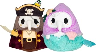 Squishable - Mini Pirate Plague Doctor & Mini Mermaid Nurse Set of Toys - The Mysterious Doctor Plague Collection - 10.5 in - Soft Toy Collectible Stuffed Animal