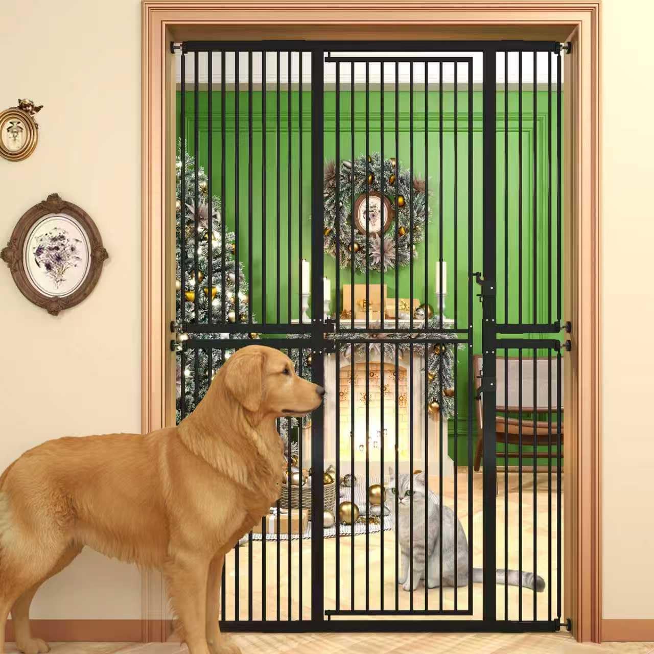 Photo 1 of KAGNJIC Extra Tall Pet Gate - Black