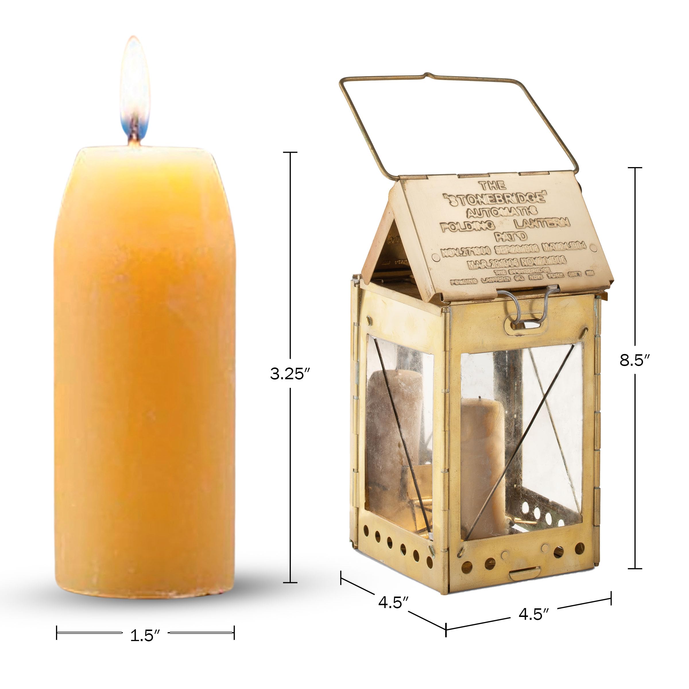 ライト・ランタン STONEBRIDGE FOLDING LANTERN Stonebridge Brass Lantern Complete Set | Garrett Wade