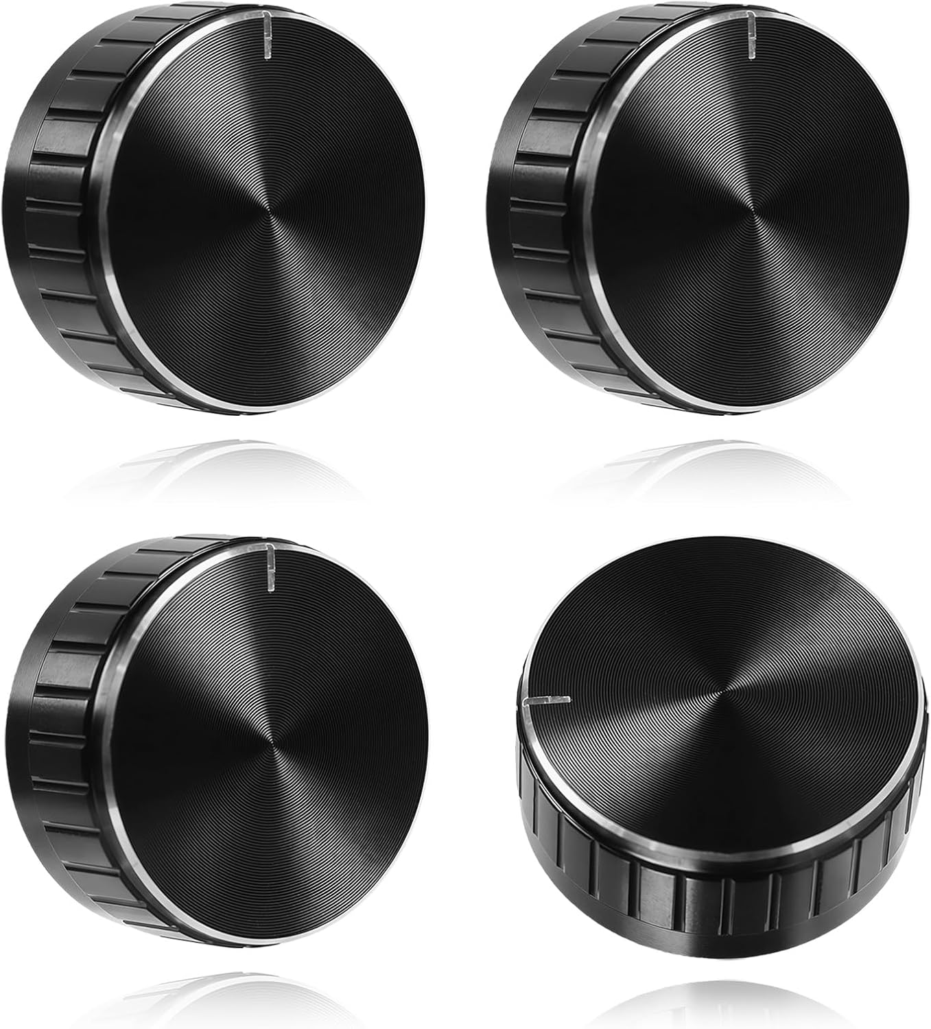 Replacement Selector Knob for Delonghi Stilosa EC260BK (2-Pack)– Aluminum Alloy, Anti-Slip Smooth Rotation, Precise Mode Control, Durable Metal Knob with Nylon Core, Glossy Black (EC260BK Only)