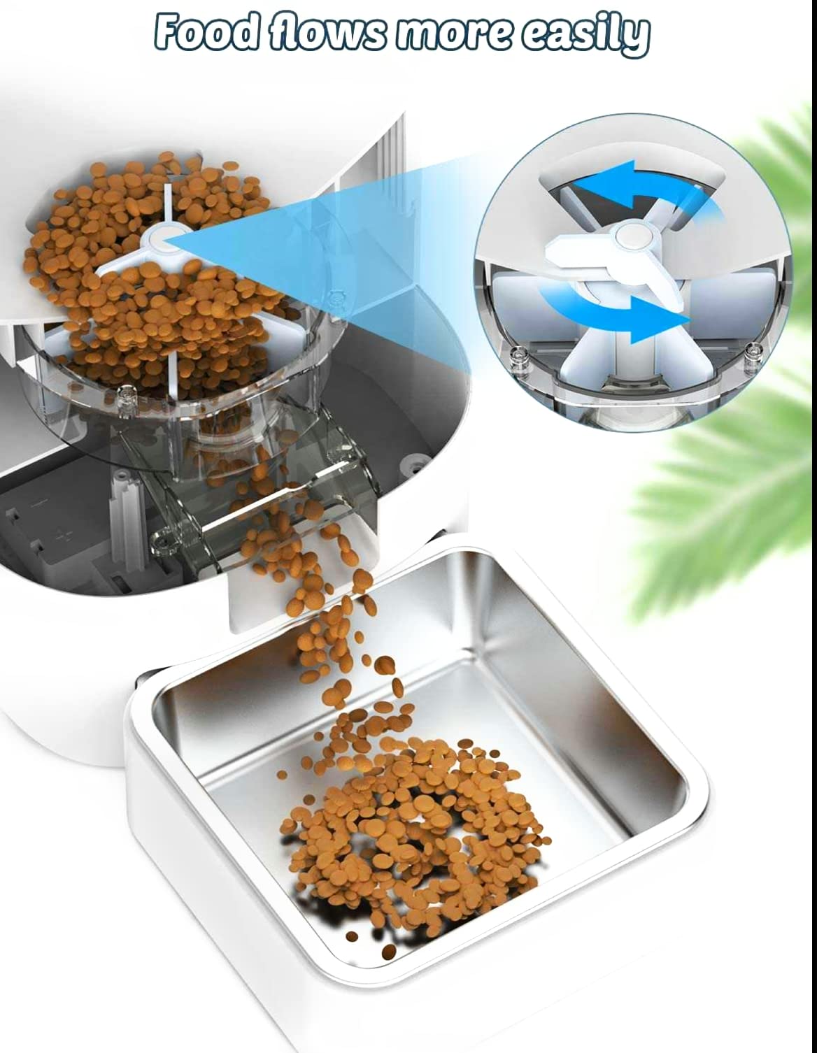 Automatic Cat Feeder, Auto Dog Feeder, WiFi & Bluetooth Operated