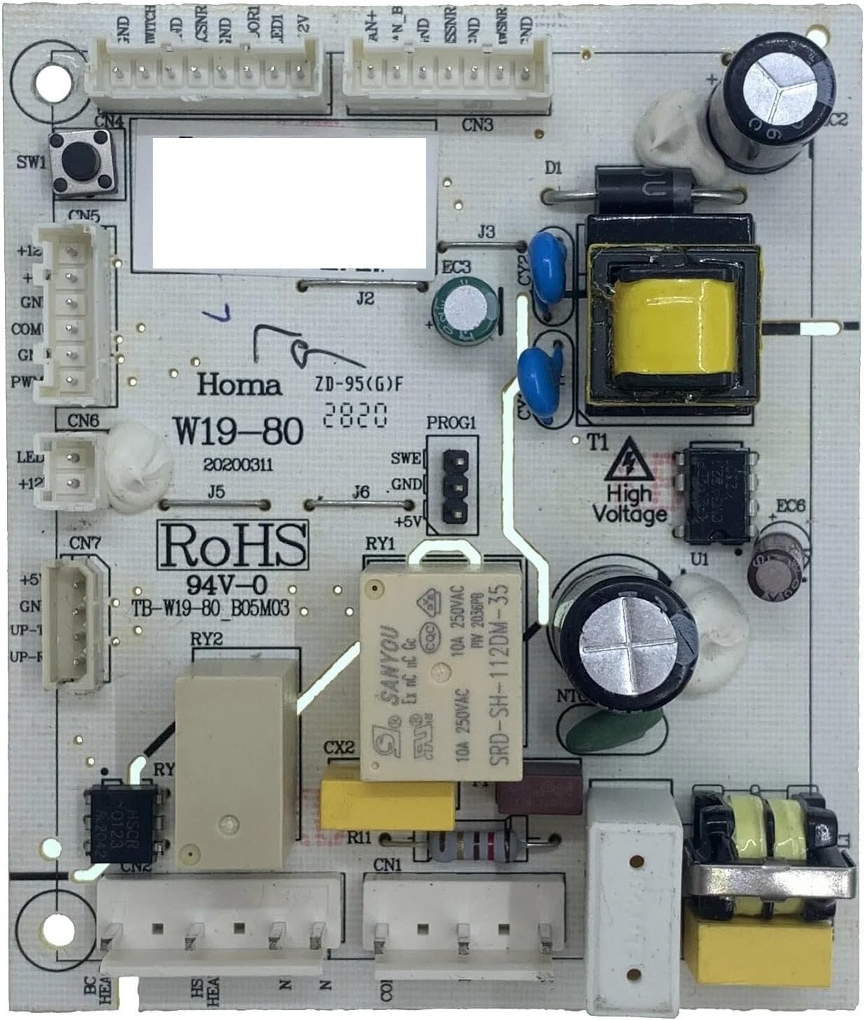 冷蔵庫回路基板電源制御ボード、WILLMARK、W19-80 RFN-420NFX、冷蔵庫に対応