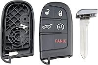 Vista 4 de Carcasa de funda para llave inteligente con control remoto de 5 botones compatible con Jeep Grand Cherokee Dodge Challenger Charger Dart Durango