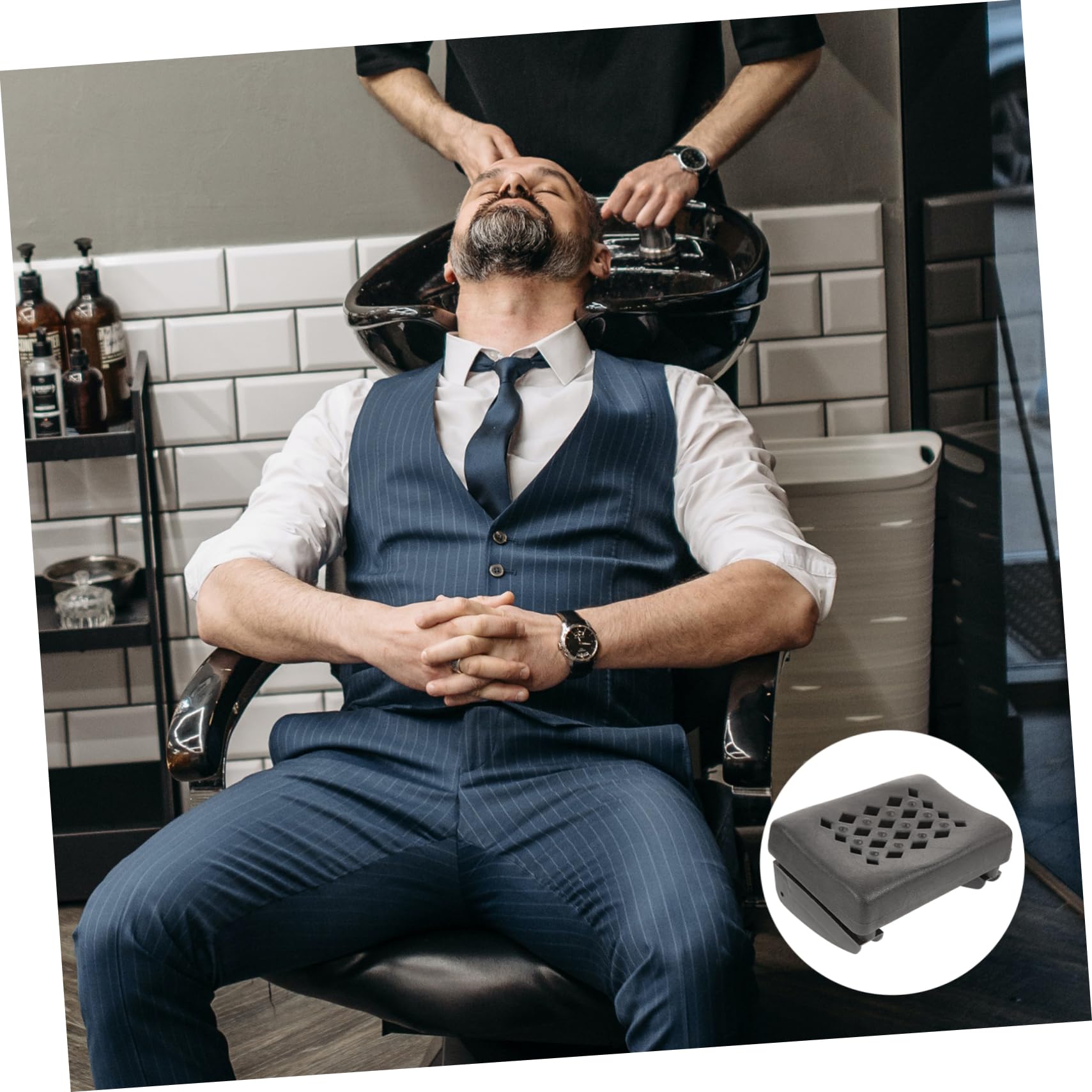 CALLARON Salon-Shampoo-Schüssel-Kissen Schaum Nackenpolster für Friseursalons Haarschmuck haircharm waschbecken nackenkissen Shampoo-Nest-Ablage für Salons Spa-Kissen für die Badewanne Pu