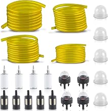 GoaMotors 4 Sizes 16 Feet Fuel Line Hose Fit for Zama for Stihl for Poulan for Craftsman for Husqvarna Trimmer Chainsaw Blower with Snap in Primer Bulb, Primer Bulb, Fuel Filter
