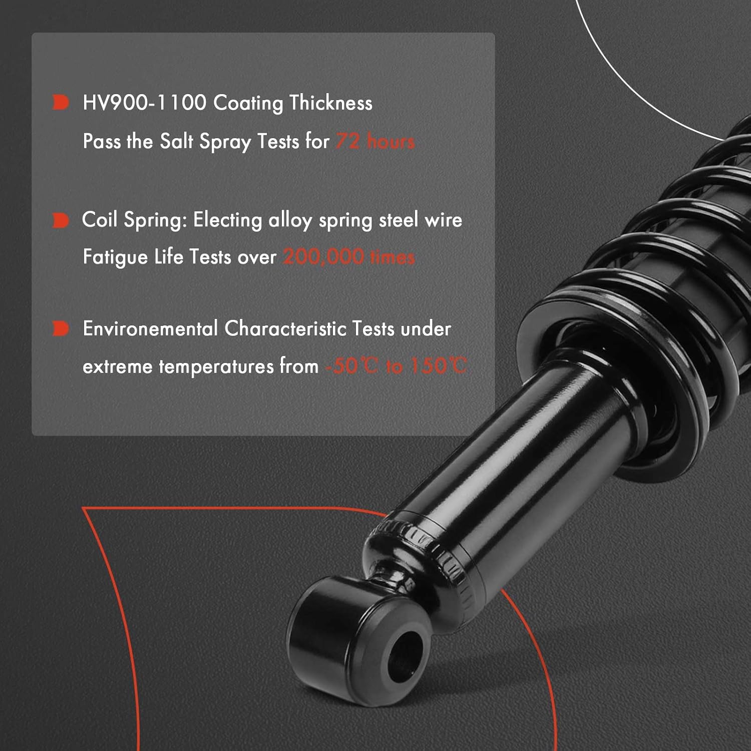 A-Premium Rear Load Adjusting Shock Absorber Compatible with Toyota Corolla, Land Cruiser, Corona, Cressida & Chevrolet Camaro, Chevette & Ford Crown Victoria, Country Sedan, Country Squire, Custom