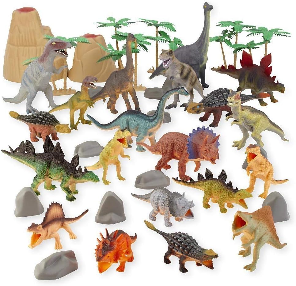 Zaid Collections Animal Dinosaurs Play Set With Mat (Multicolor)
