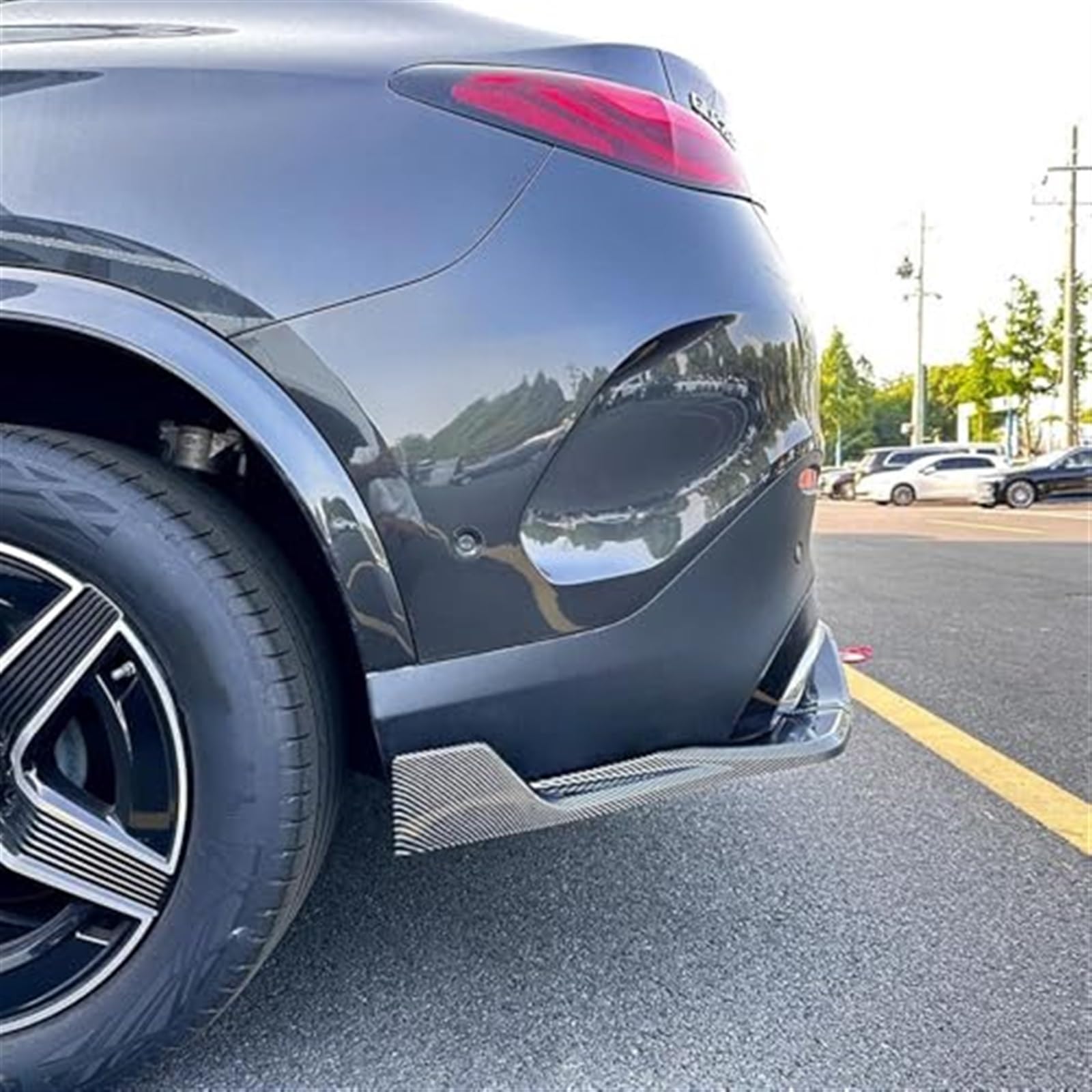Spoiler samochodowy, do, GLC Coupe C254 2023+ AMG Zderzak tylny samochodu Tył samochodu Spoiler wargowy Auto Zewnętrzny tylny płetwa Spojler tylny samochodu(Gloss black)