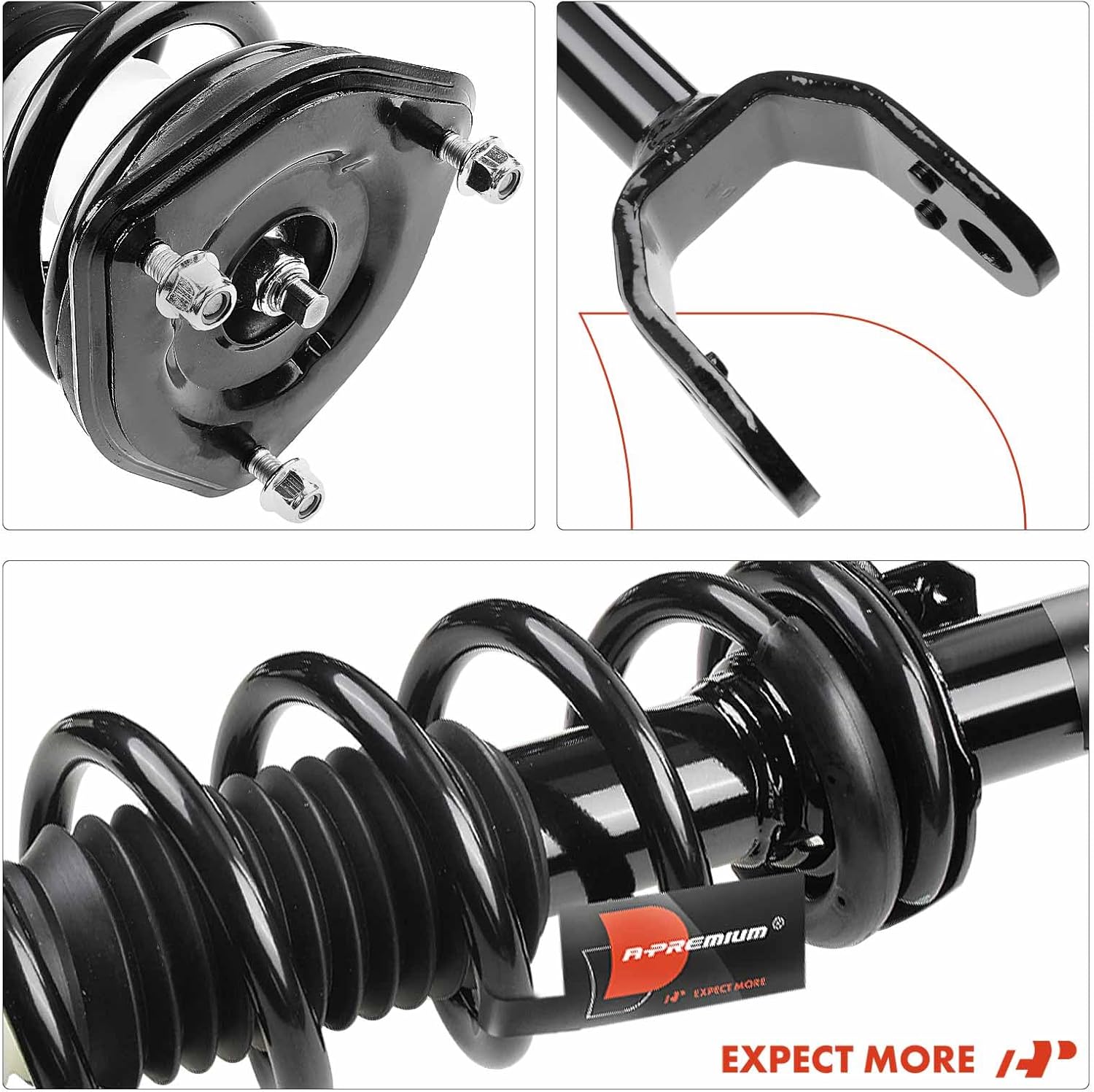 A-Premium Front Complete Strut & Coil Spring Assembly Compatible with Infiniti G35 2003 2004 2005 2006 2007, RWD, Coupe, 2-PC Set