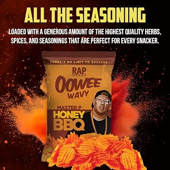 Rap Snacks Boosie Louisiana Heat Wavy Potato Chips 2.5 Oz Bags - Pack of 12