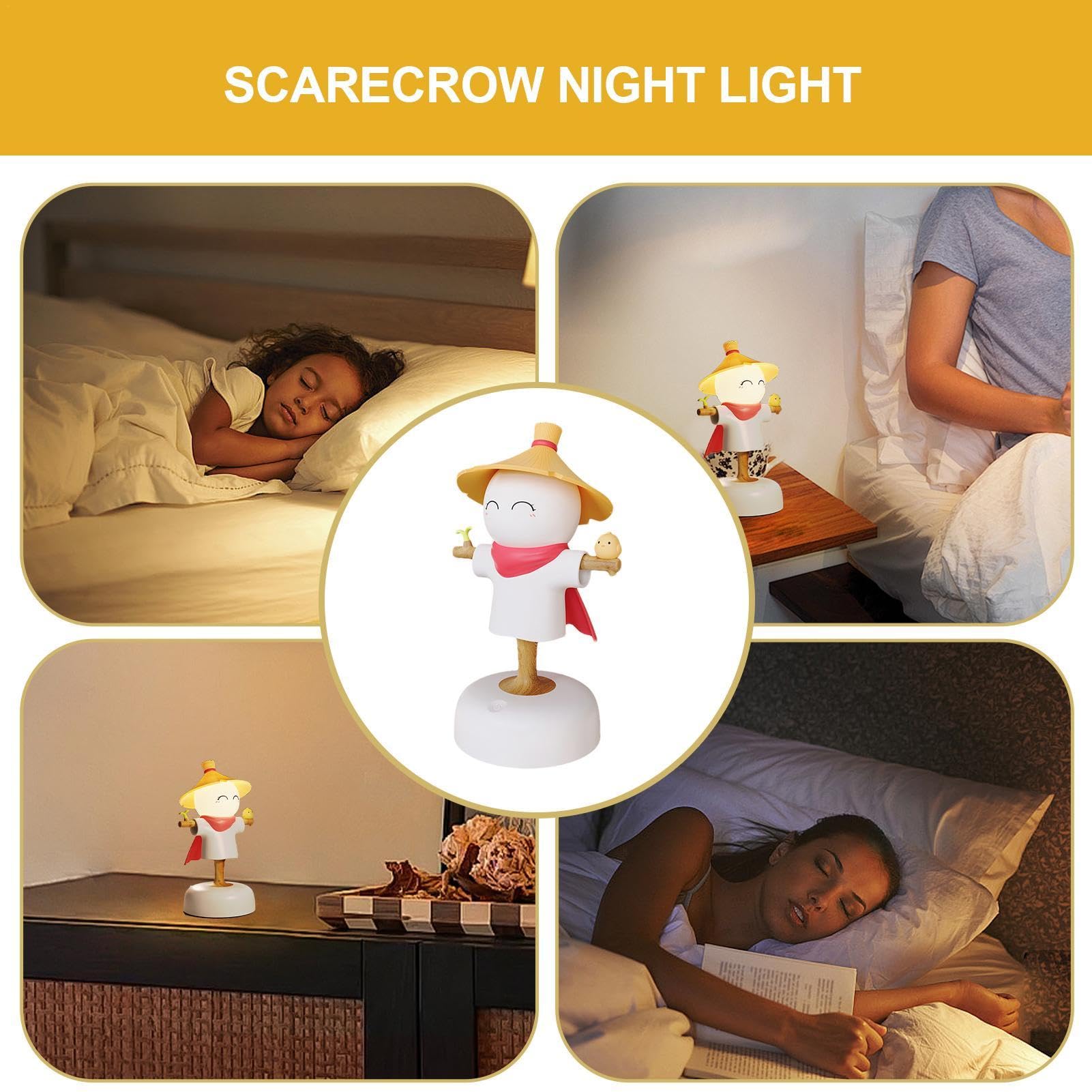 Luce Notturna con Ricarica USB, Luce Notturna Dimmerabile Senza Fili 1200mAh LED Lampada da Tavolo Piccola Luce Notturna Colorata Bianca Calda Per Comodino Ufficio Dormitorio Camera dei Bambini