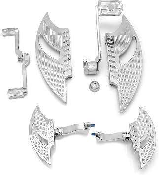 Chromed Floorboards for Harley street road glide FLHX Ultra with Shift Levers passenger footboards Electra Glide CVO road king FLHR 2014 to 2024 14 up touring comb sets
