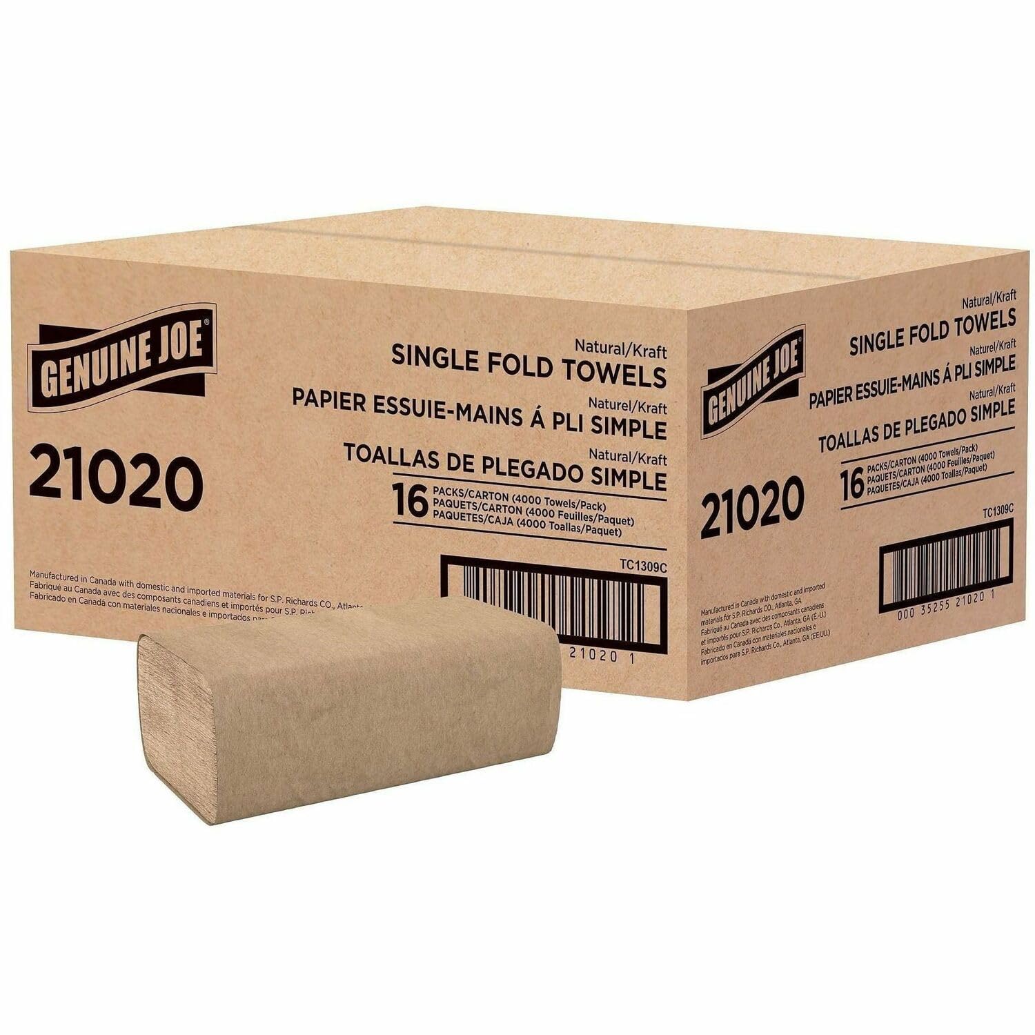 Amazon.com: Genuine Joe Singlefold Paper Towels, 10.25