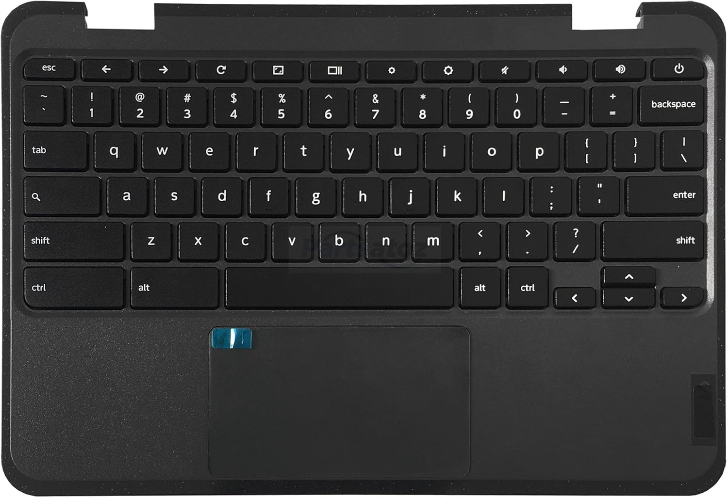 Laptop Palmrest Upper Case Top Cover with US English Keyboard Touchpad Assembly Replacement for Lenovo 100e Chromebook Gen 3 WiFi 82J7 82J8 5M11C94663