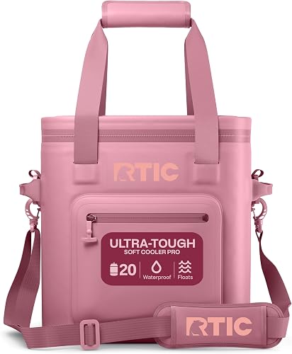RTIC Ultra-Tough Soft Cooler Pro, Insulated, Waterproof, Leak Proof, Portable Floating Bag for Beverage, Drink, Lunch, Outdoor, Beach, Car, Camping, Picnic, Fishing, Boat