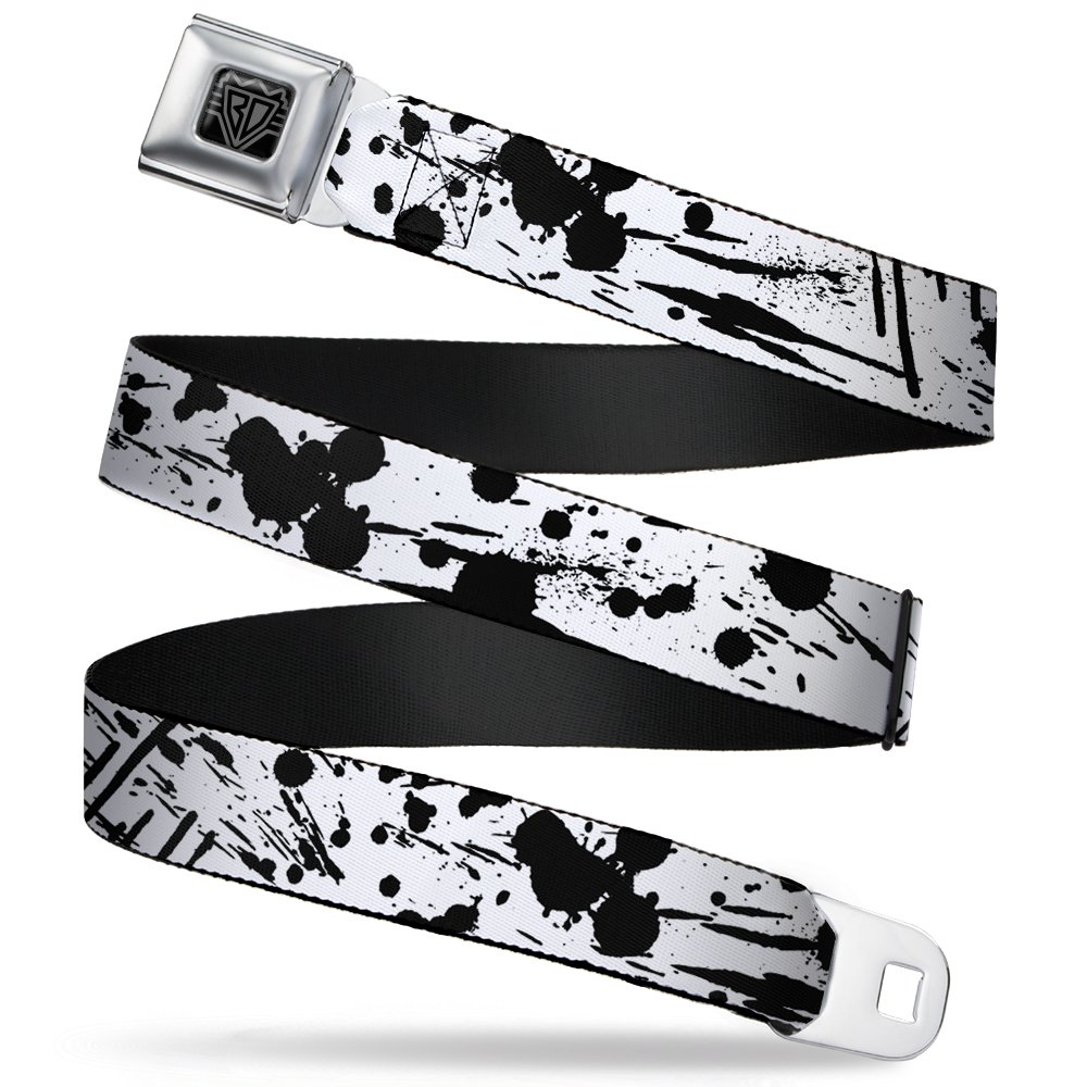 Cinturón de seguridad textil ajustable marca Buckle-Down Splatter con hebilla metálica 8