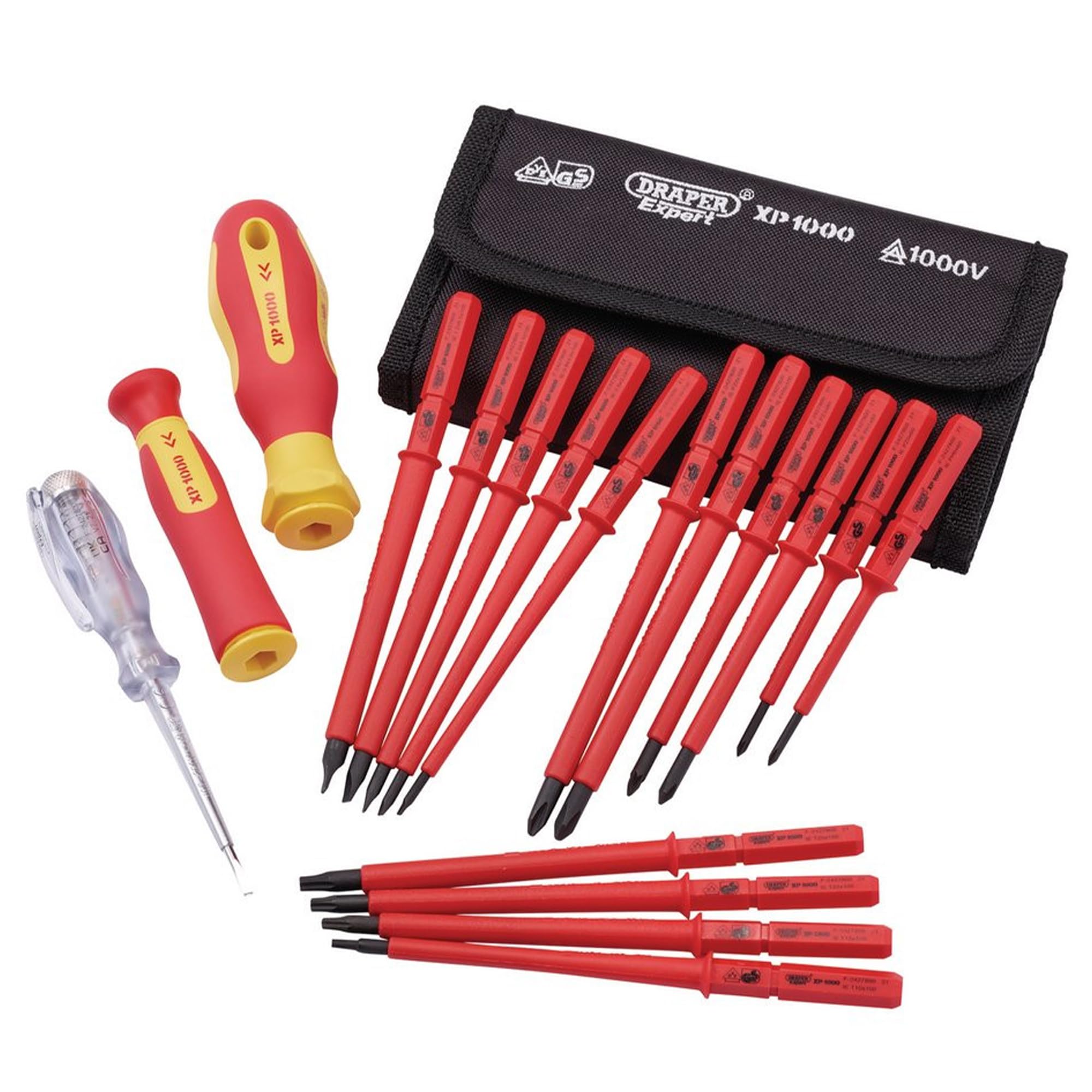 Draper 5776 - Set di cacciaviti intercambiabili, 18 pezzi