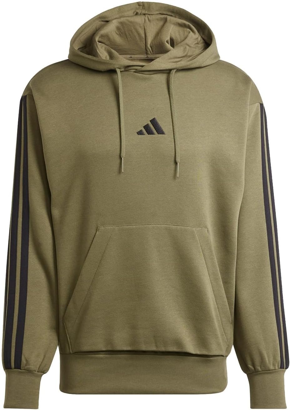 adidas mens Essentials 3-stripes Fleece Hoodie - Image 4