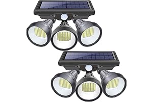 K KASONIC Solar Security Light – Motion Detector, High Brightness, 2 Pack