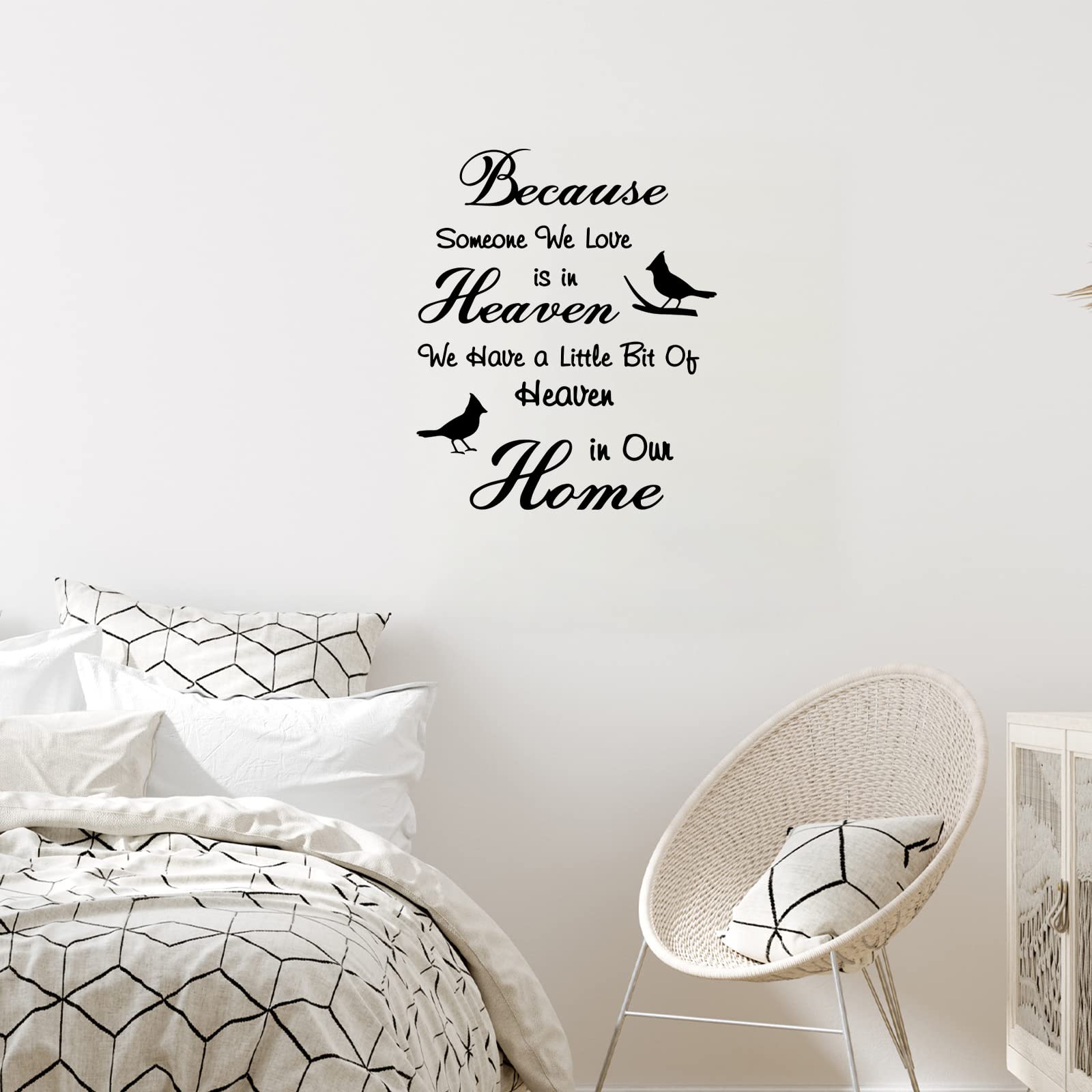 Bereavement Gifts Because Someone We Love Is In Heaven, There's A Little  Bit Of Heaven In Our Home Vinyl Lettering Wall Decal 12 5 H X 10 5 W White  Sympathy Gift Basket, image size:1600x1600