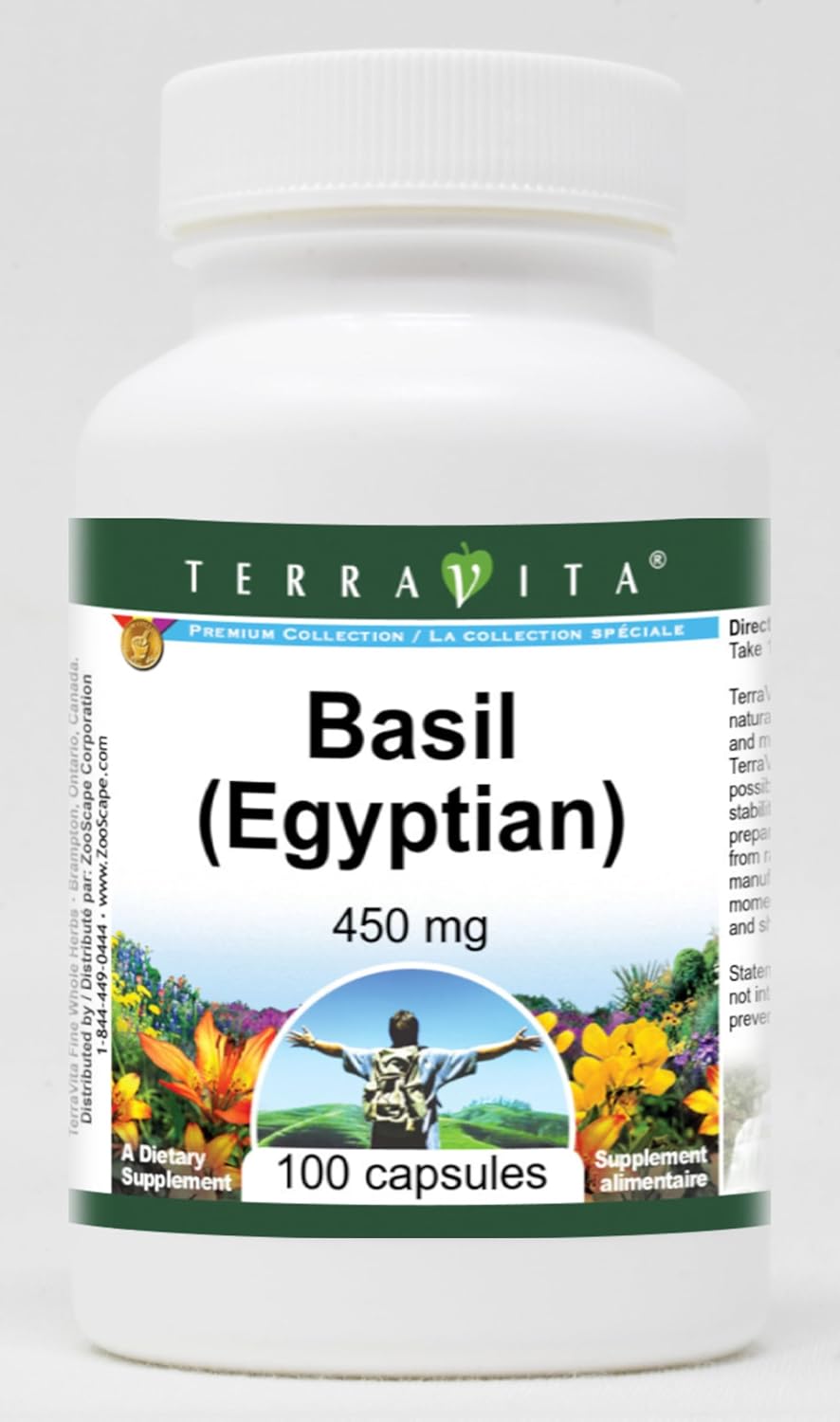Basil (Egyptian) - 450 mg (100 Capsules, ZIN: 518757) - 3 Pack