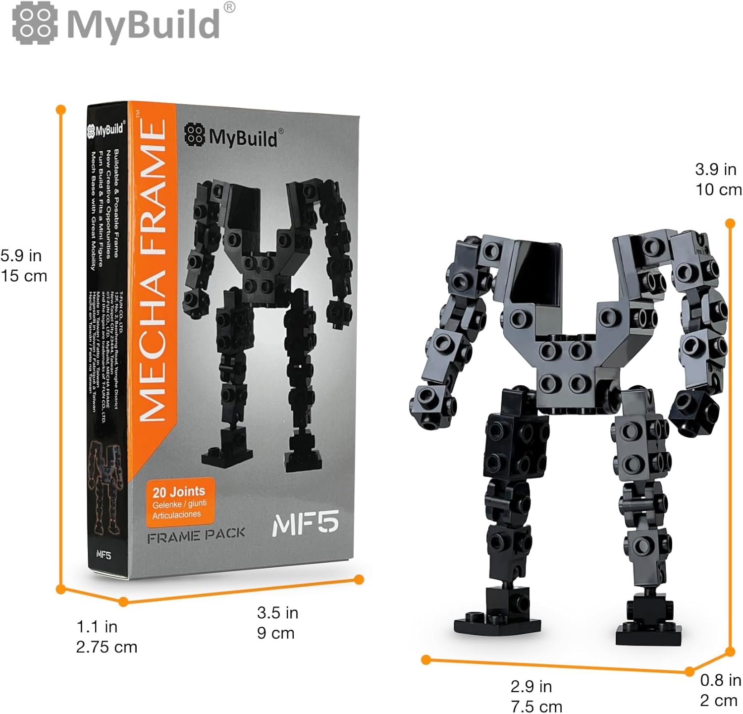 MyBuild Mecha Frame Pack MF5 - Build and Customize Your Own Mech with Ease, Robot Building Set, Recommended for Aged 12+