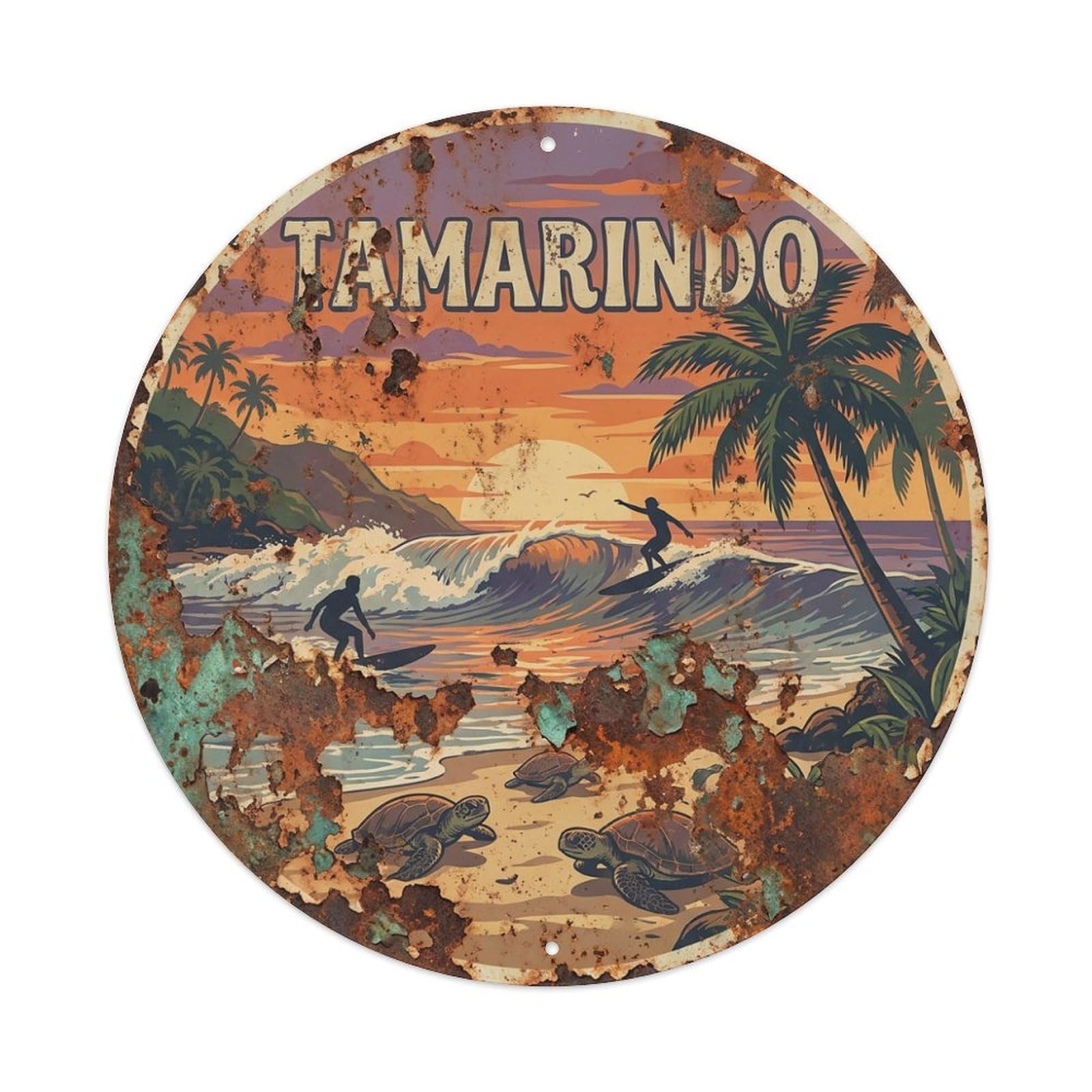 Costa Rica Vintage Travel Tamarindo Metal Tin Sign