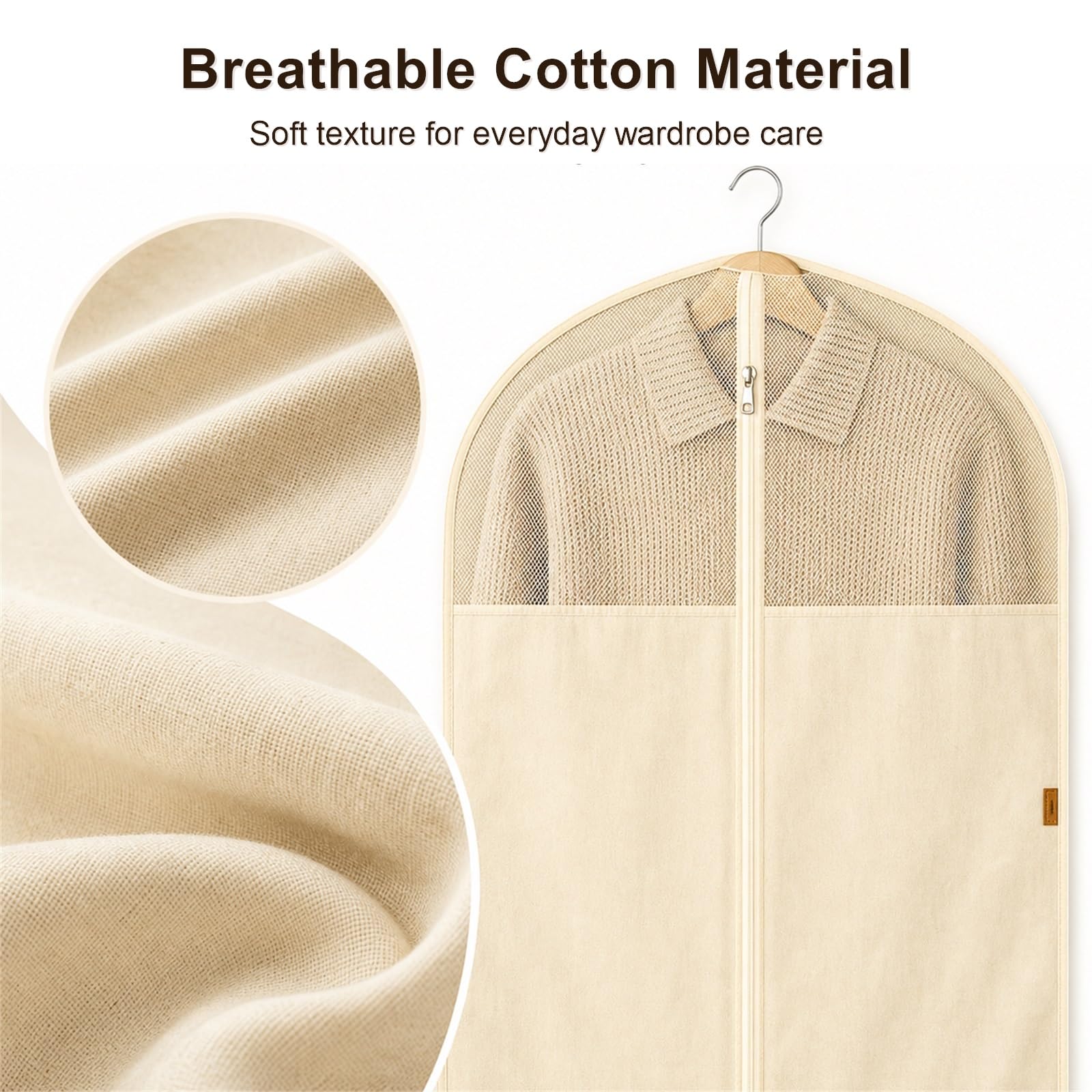 Sacos Guardarropa,para Colgar Prueba Polvo Bolsas Ropa,Fundas Protectoras de Ropa a Prueba de Polvo,Ligero,Resistente a la Humedad,para Vestidos,Camisas,suéteres y gabardinas