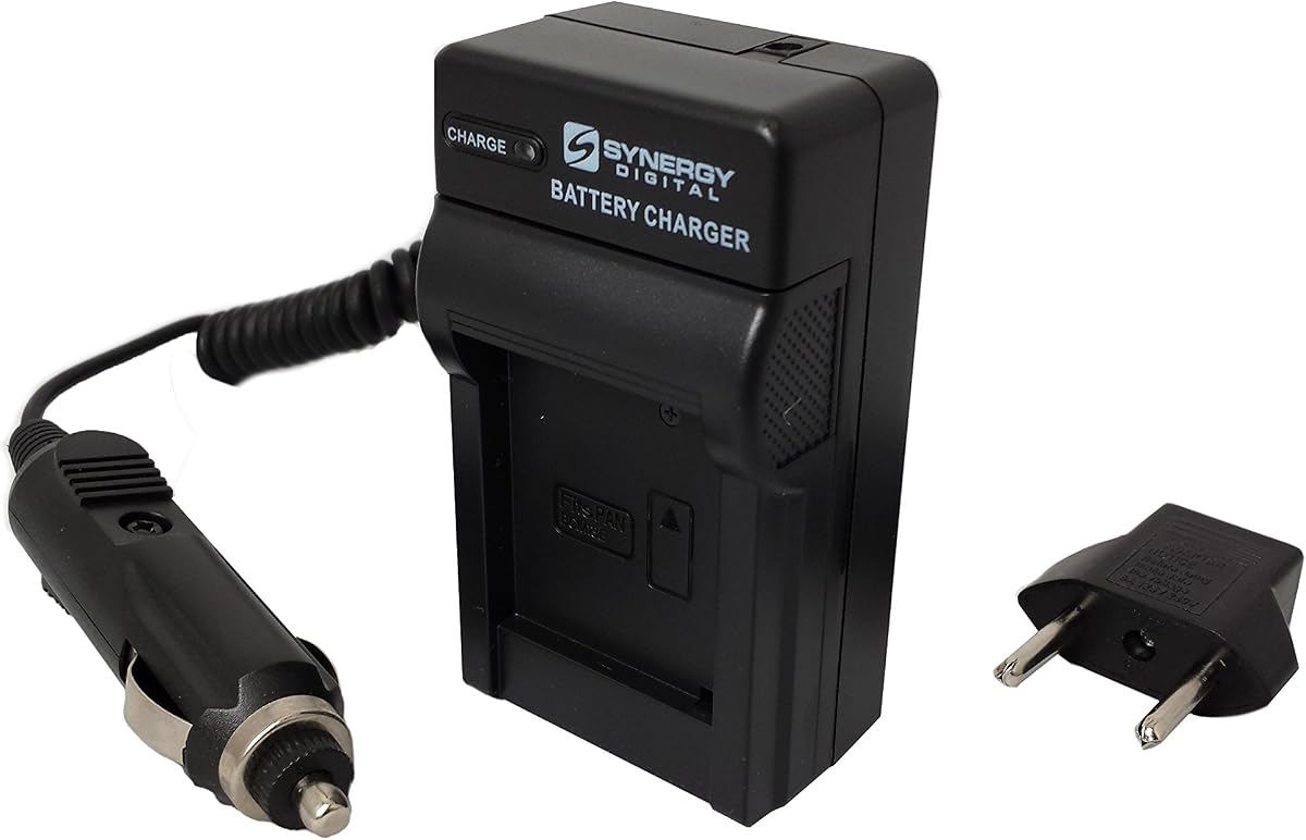 Synergy Digital Camera Battery Charger, Compatible with Sony Alpha SLT-A57 Digital Camera, 110/220V Fold-in Plug with Car & EU adapters, Replacement for Sony BC-VM10 Charger for Sony NP-FM50 Battery