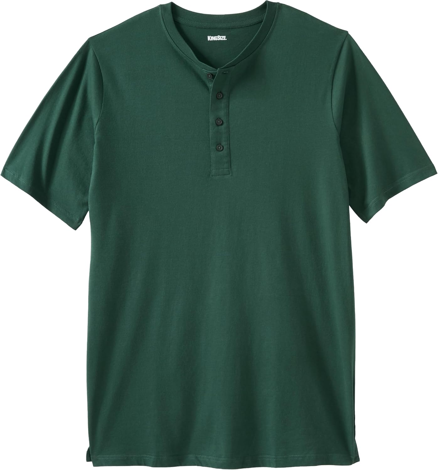 KingSize Men's Big & Tall Shrink-Less Longer Length Lightweight Henley T-Shirt