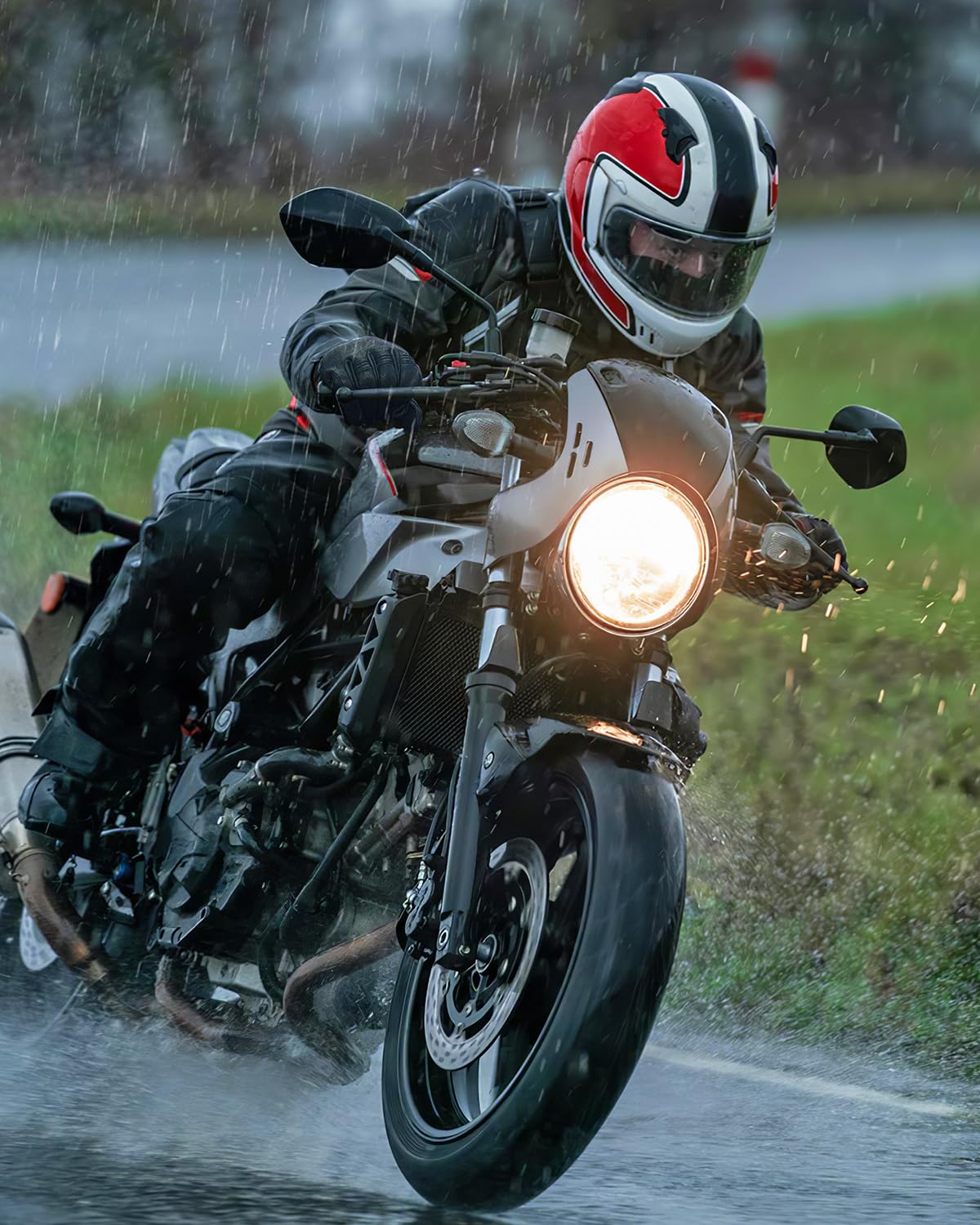 Benlari Guanti da moto in pelle per touch screen da uomo, resistenti all'acqua, per primavera e autunno, per Dirtbike ATV UTV