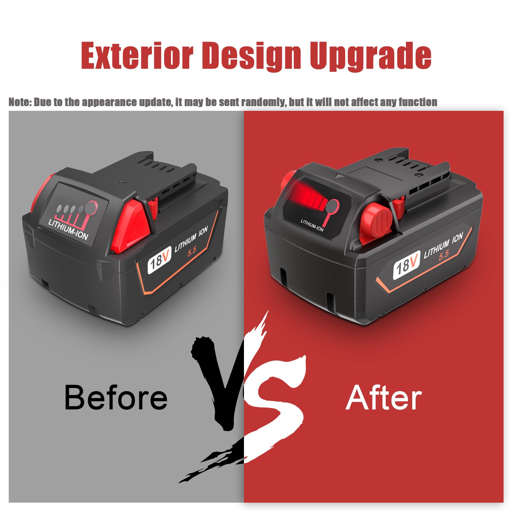 JYJZPB 2X 18V 5500mAh Batería de Repuesto para Milwaukee M18 48-11-1850 | 48-11-1852 48-11-1812 48-11-1828 48-11-1820 48-11-1860 48-11-1840 48-11-1815 2601 2701-20, con Indicador LED