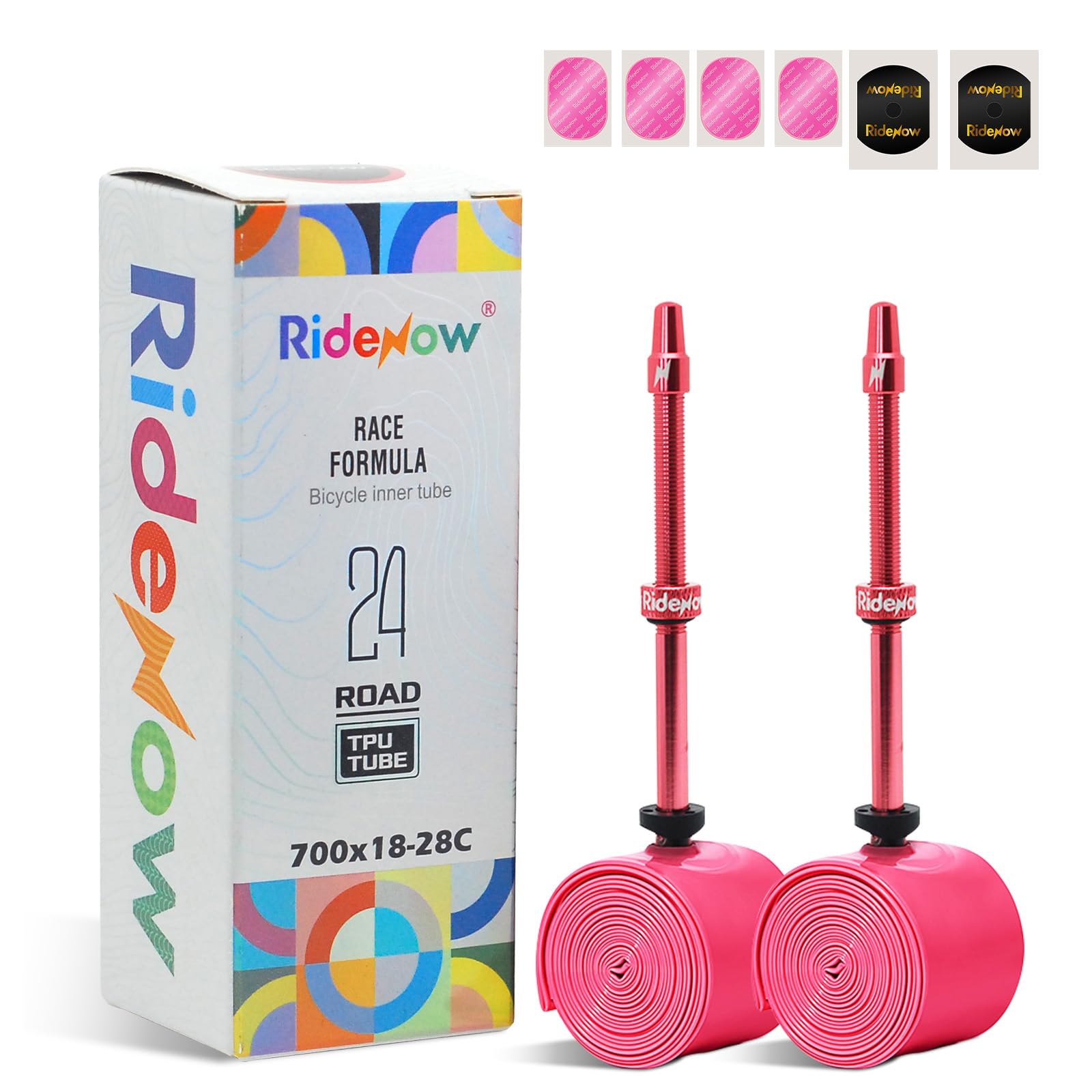 RideNow 24g 2-Pack Road Bike TPU Inner Tube 700 x 18C-28C, Ultralight