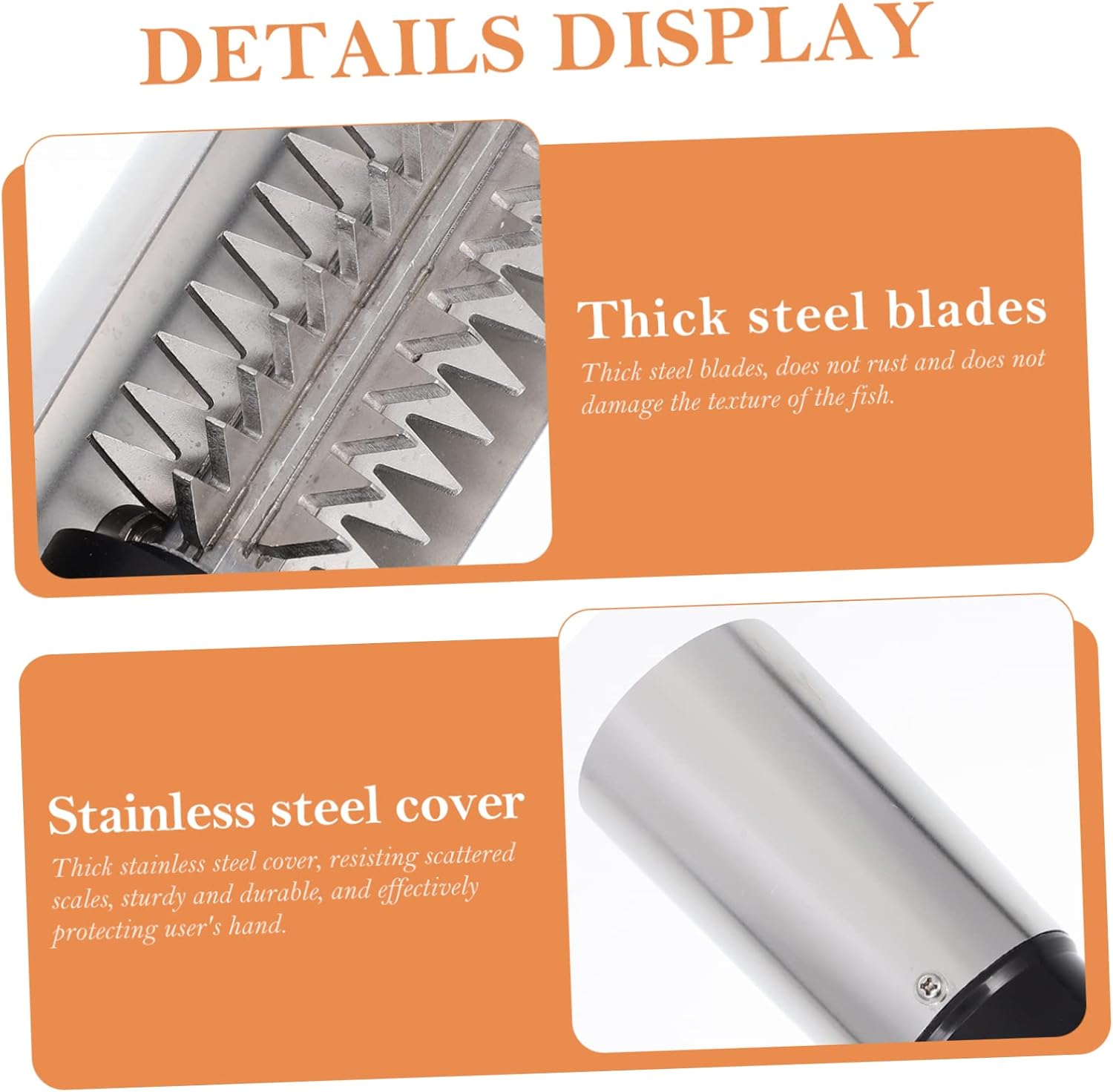 Luxshiny 1set Electric Scraper Machine Blades Plug Style for Freshwater Fish Efficient Skinning Tool Home Commercial Use