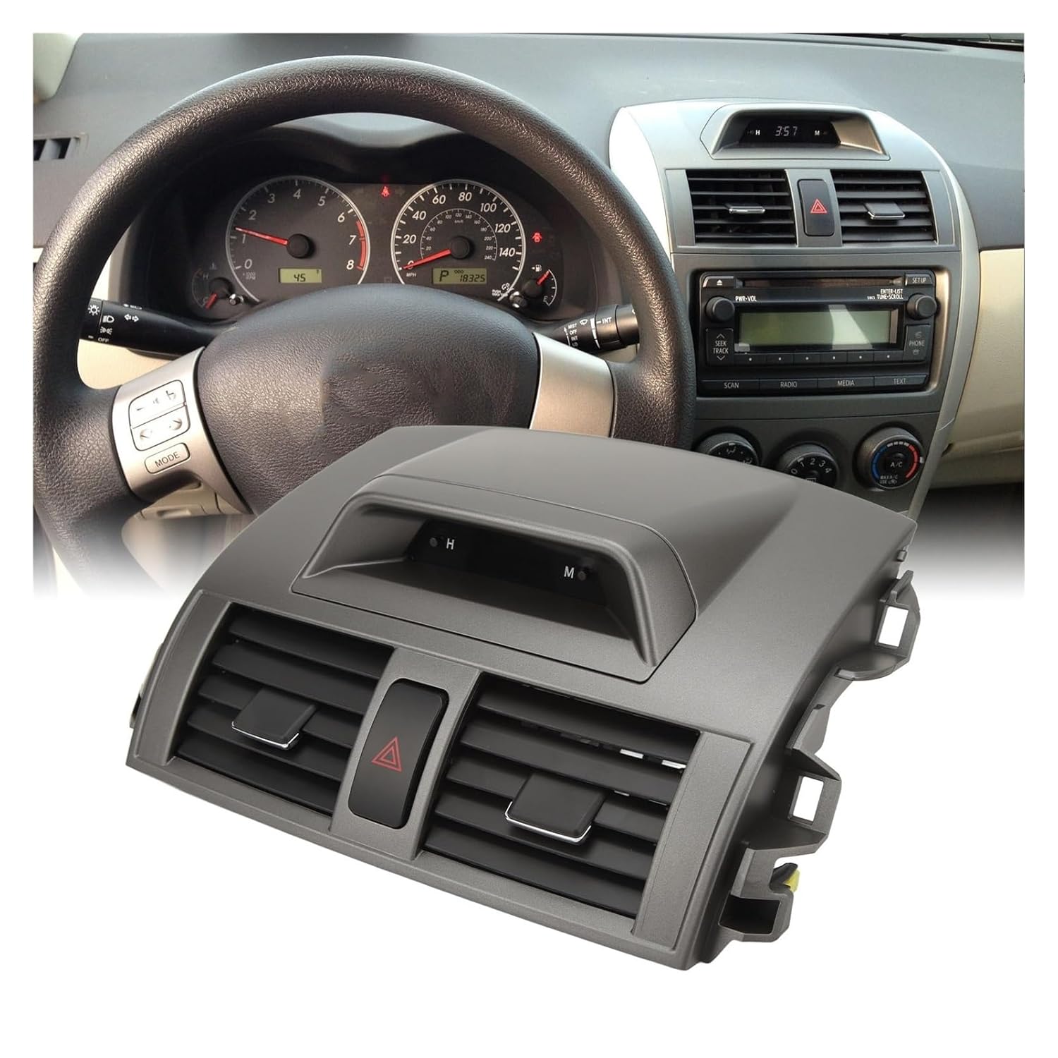 Car Air Vent Panel 5567002340 Fresh Center Dash Outlet Replacement Fit for Corolla 2009‑2013
