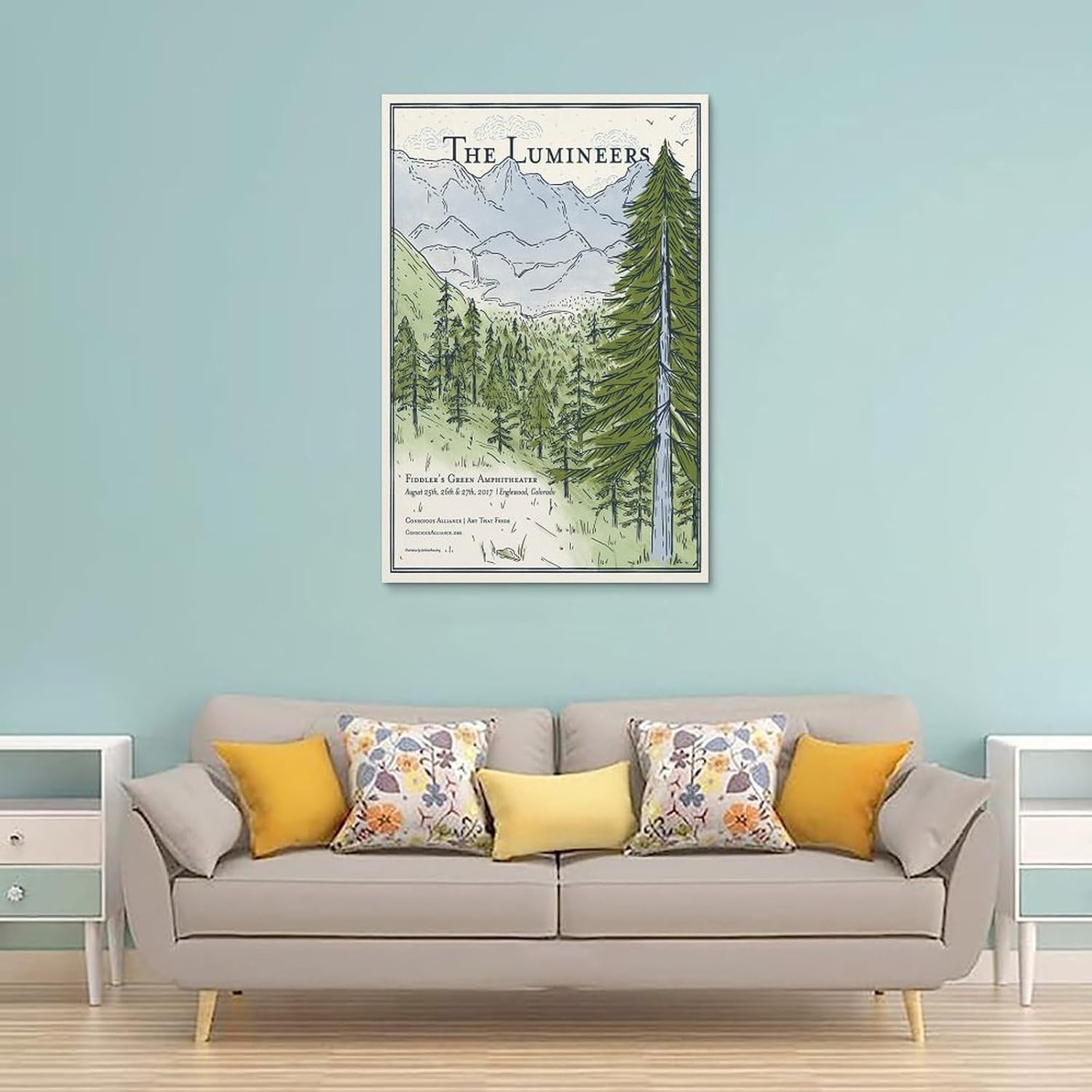 JINZE The Lumineers Posters Vintage Poster Decorative Painting Canvas Wall Posters and Art Picture Print Modern Family Bedroom Decor Posters for Room Aesthetic 20x30inch(50x75cm) image 2