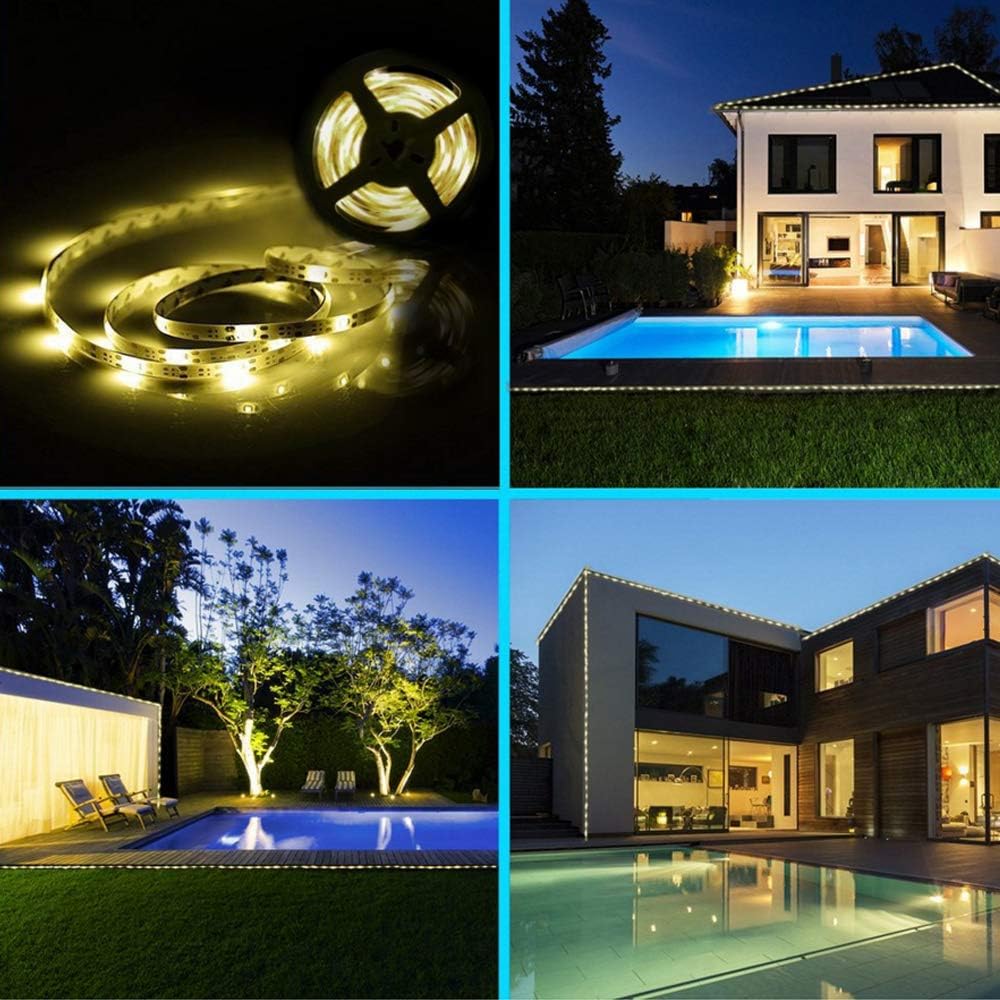 5m Solar LED Strip Lights Warm White, LED String Light Outdoor Solar Powered Flexible Waterproof Rope Lights - Image 5
