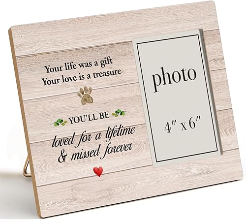 Miniatura 7 de Regalos conmemorativos para perros por pérdida de perro, en memoria de perros, regalos conmemorativos para mascotas, marco de fotos de madera,