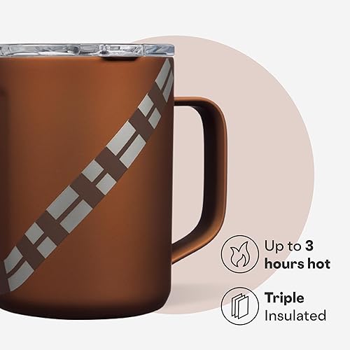 Miniatura 3 de Corkcicle Taza de café clásica, de acero inoxidable con triple aislamiento para viajes, tapa inastillable, mantiene la bebida caliente durante 3