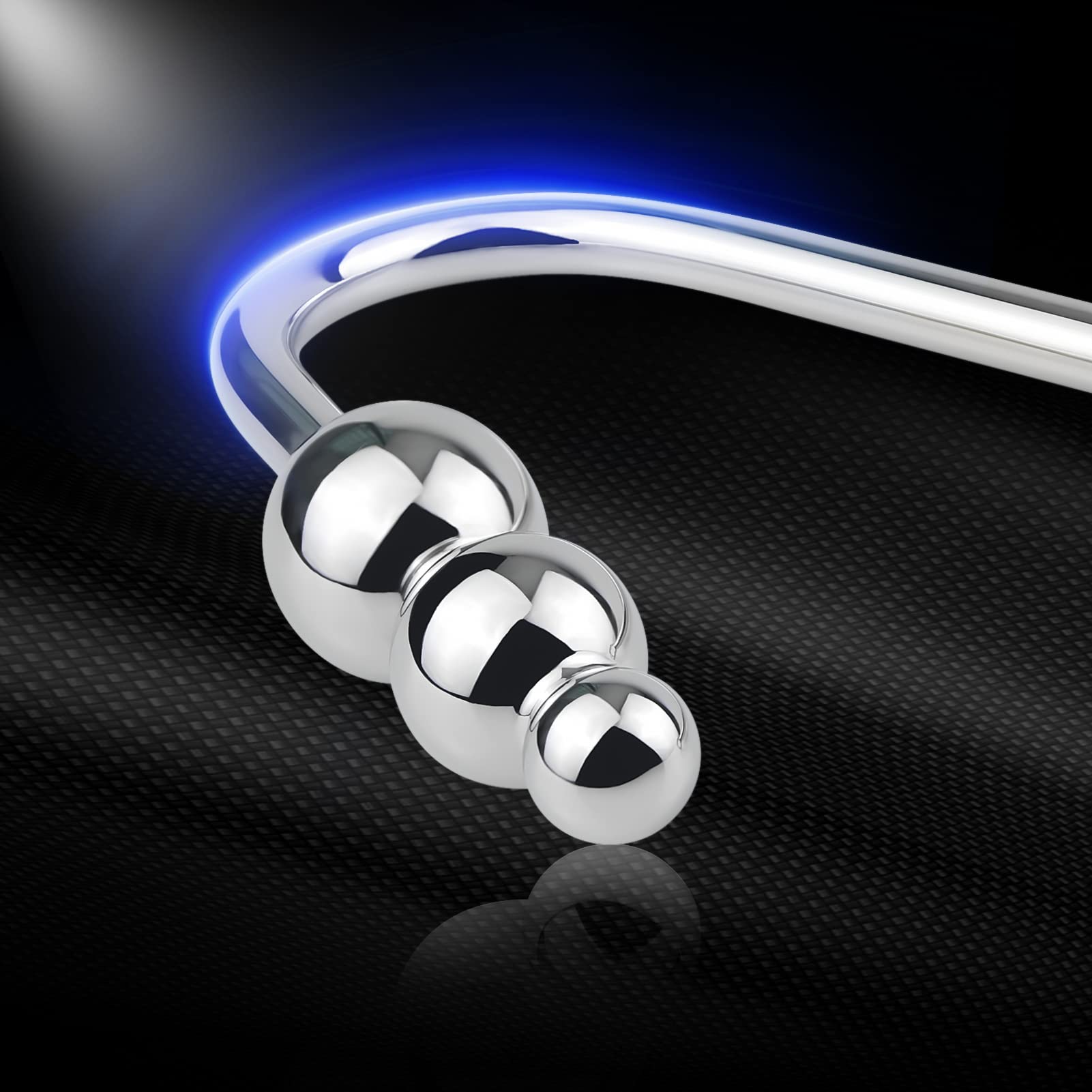 Gancho Anal Masturbación Juguete Sexual, Plug Anal Bondage Juguete Juego Neutro Cuerda Gancho Set 3 Bolas Acero Inoxidable Masturbador Anal Vaginal Para Hombres Y Mujeres