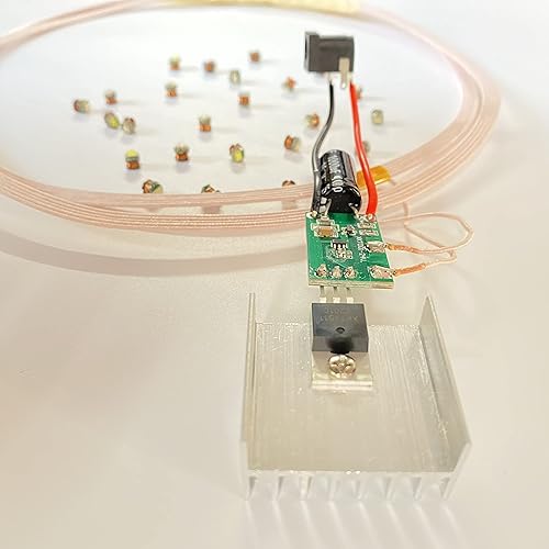 Miniatura 7 de Taidacent LED inalámbricos de larga distancia de 24 V y 10.630 in y bobina LED inductivo inalámbrico grande (solo 10 LED azules sin bobina inductiva)