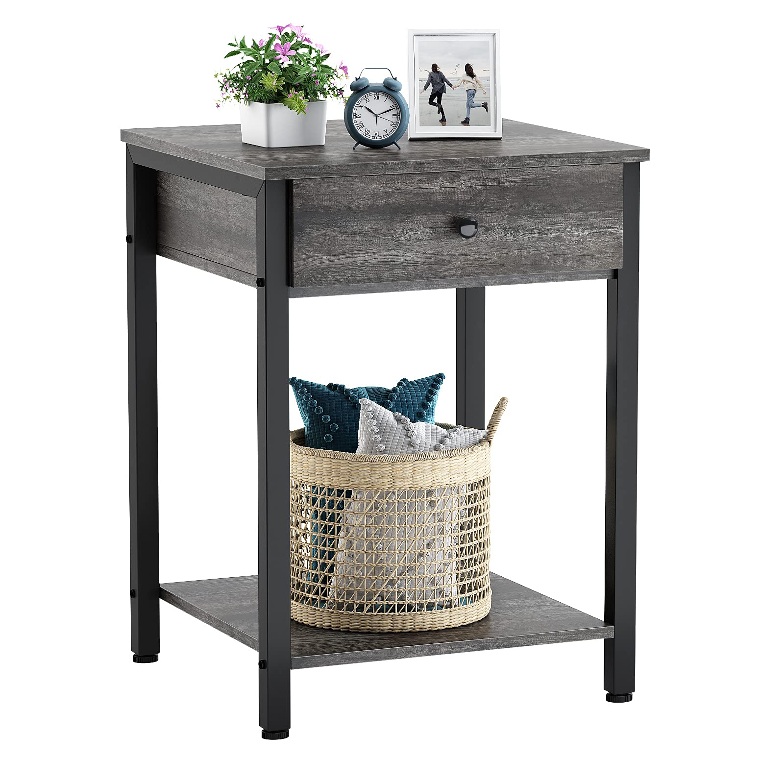 Buy Ecoprsio Nightstand Modern End Table Side Table with Drawer and