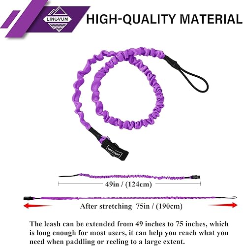 Vista 21 de Correa de remo para kayak, correa elástica para remo en espiral, cuerda para kayak, canoa, canoa, cañas de pesca, accesorios de remo de kayak