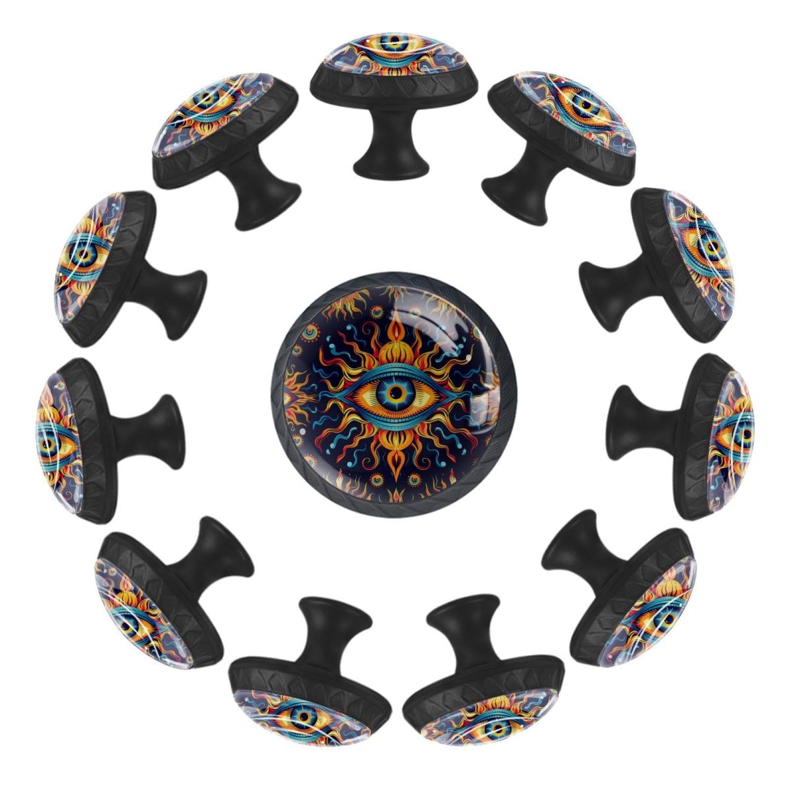 Boutons de tiroir en verre cristal durable et poignées transparentes haut de gamme Art Angel Eyes