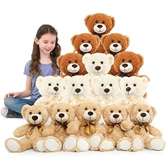 MaoGoLan 15 Pack Teddy Bears in Bulk 14inch Small Stuffed Animals Teddy Bears for Baby Shower Wholesale Plushies