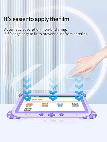 Miniatura 6 de UYRUREL Protector de pantalla para tablet YINOCHE Y8 Kids de 7 pulgadas, antiarañazos, dureza 9H, sensible al tacto, bordes redondeados 2.5D, sin