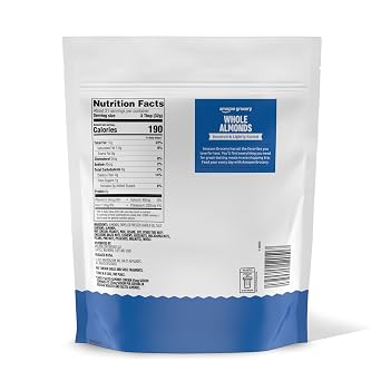 Amazon Grocery, Whole Almonds, Roasted & Lightly Salted, 24 Oz (Previously Happy Belly, Packaging May Vary)